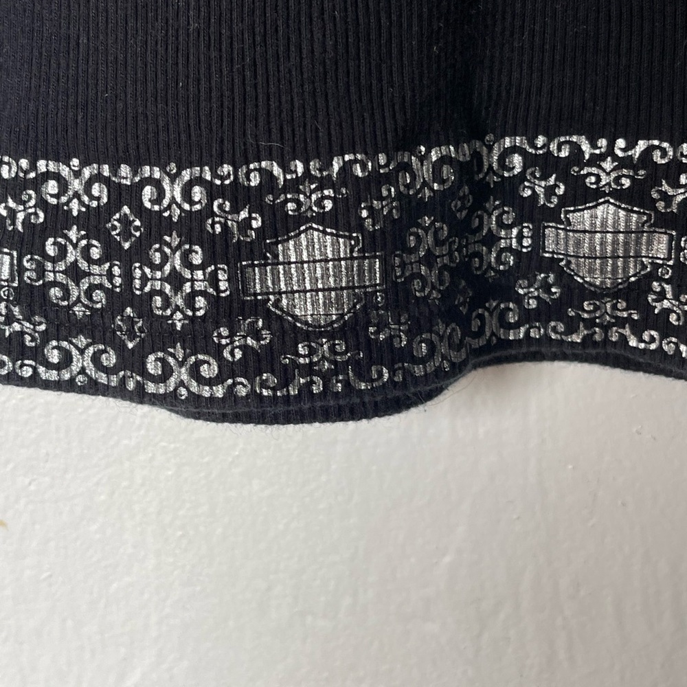 Vintage Harley-Davidson Women's Black‎ Lace Trim Tank Top - Picture 4 of 6